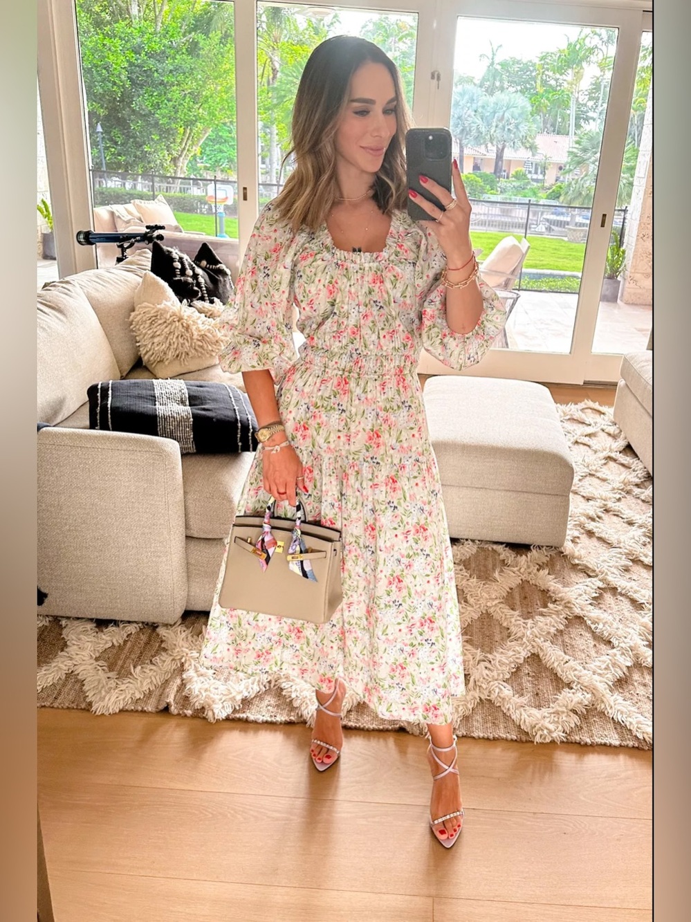 NWT The Great Moonstone Meadow Floral Smocked A-Line Midi Dress